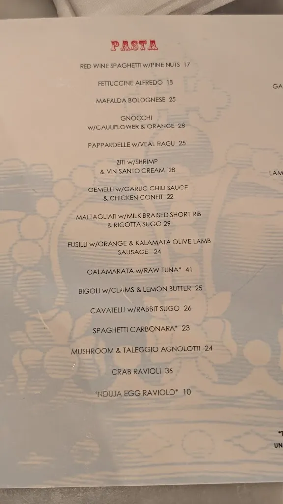 Menu_Bar La Grassa_Minneapolis, MN_image_old_3