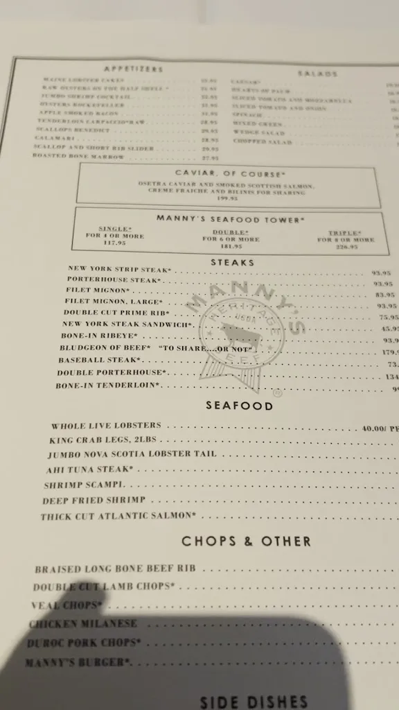 Manny's Steakhouse restaurant in Minneapolis, MN