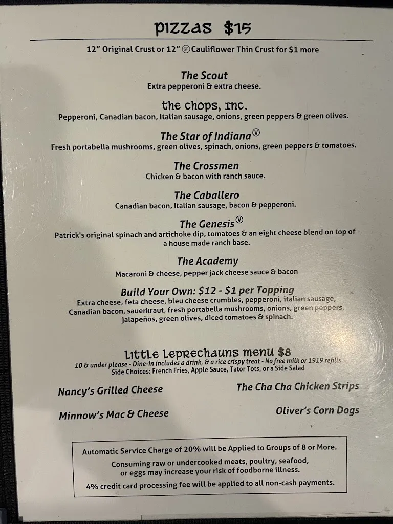 Menu_Patrick's on Third_St Peter, MN_image_old_3