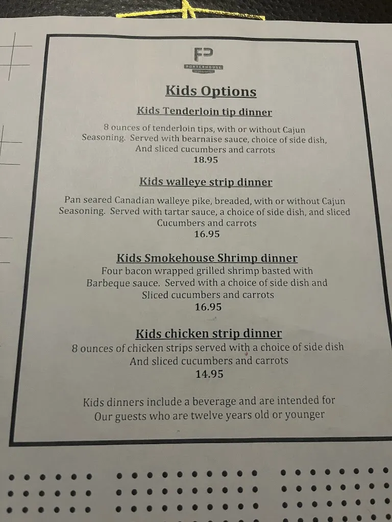 Menu_PORTERHOUSE Steak & Seafood Restaurant_Little Canada, MN_image_old_1