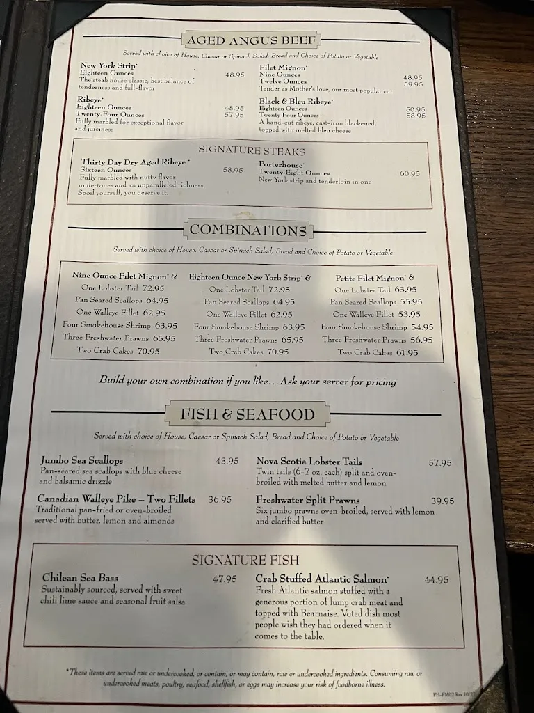 Menu_PORTERHOUSE Steak & Seafood Restaurant_Little Canada, MN_image_old_2