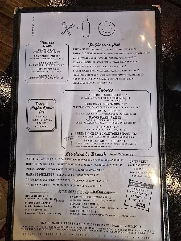 Menu_Tongue in Cheek_St Paul, MN_image_old_1