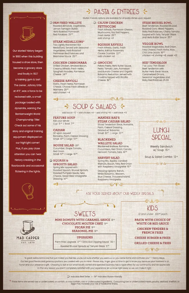 Menu_Mad Capper Saloon & Eatery_Stillwater, MN_image_old_2