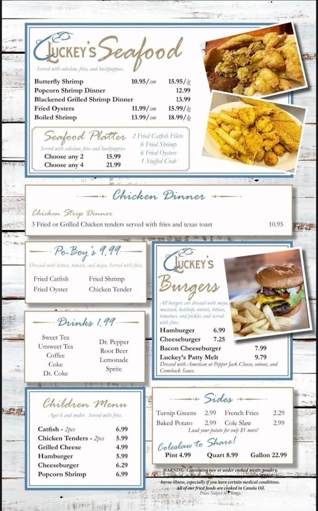 Menu_Luckey’s Fish House_Mize, MS_image_old_1