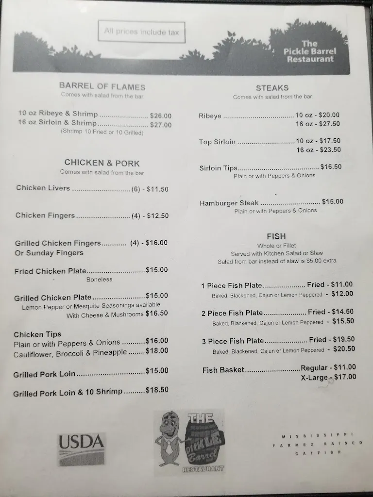 Menu_Pickle Barrel_Amory, MS_image_old_3