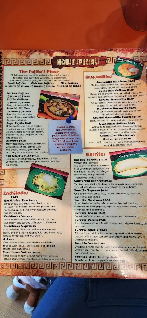 Menu_Mi Toro_Corinth, MS_image_old_1