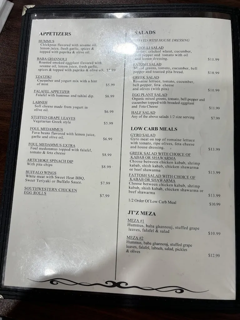 Menu_JT's Falafel & Kababs_Corinth, MS_image_old_1