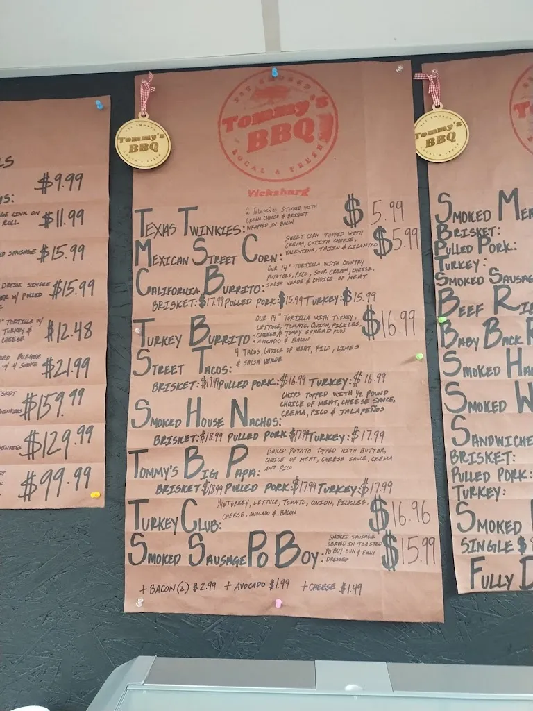 Menu_Tommy's BBQ_Vicksburg, MS_image_old_1