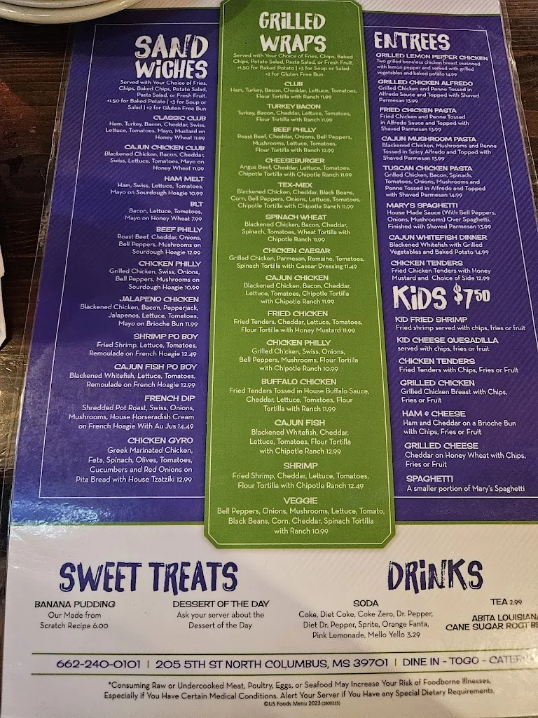 Menu_Zachary's_Columbus, MS_image_old_3