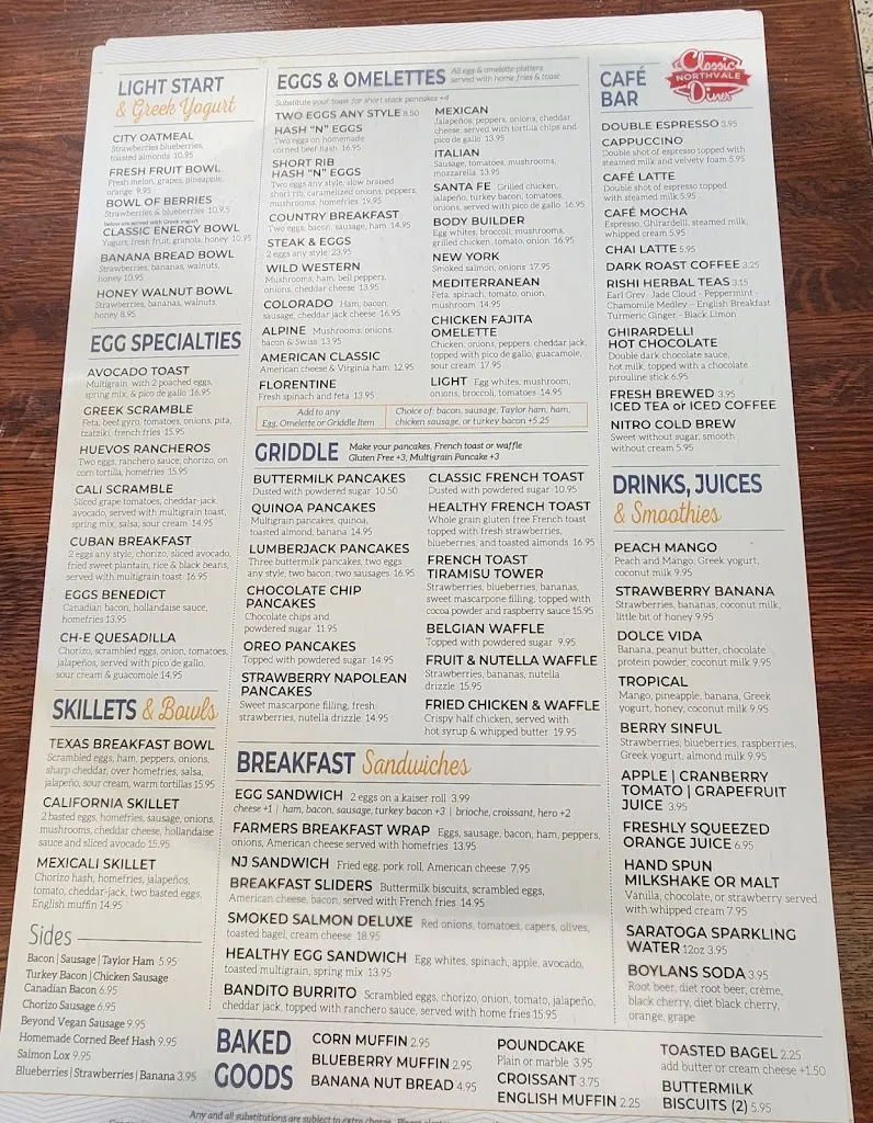 Menu_Northvale Classic Diner_Northvale, NJ_image_old_1