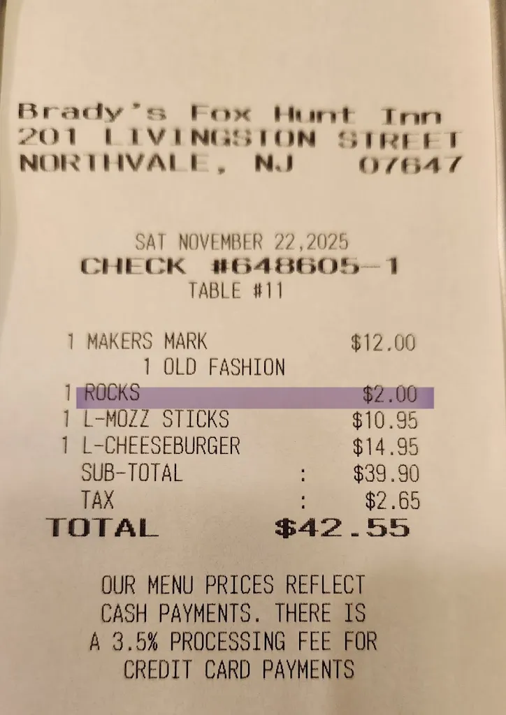 C B_Brady's Fox Hunt Inn_Northvale, NJ_recensione