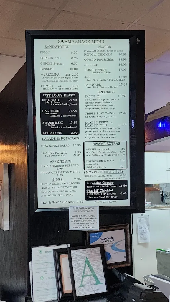 Menu_Swamp Shack BBQ_Ellisville, MS_image_old_3