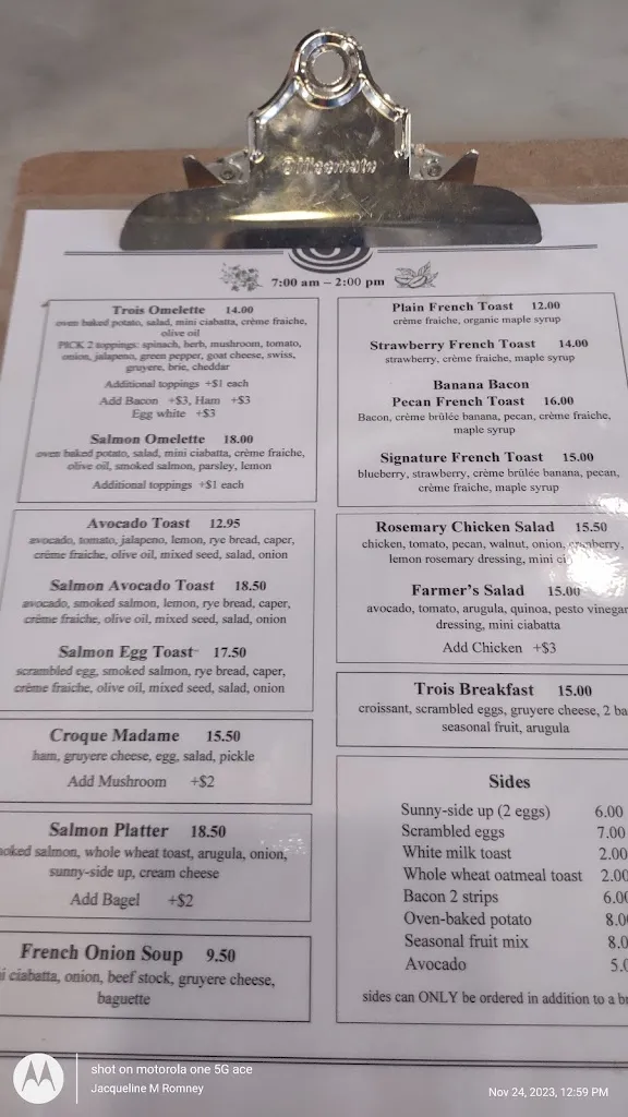 Menu_Cafe Trois_Northvale, NJ_image_old_2