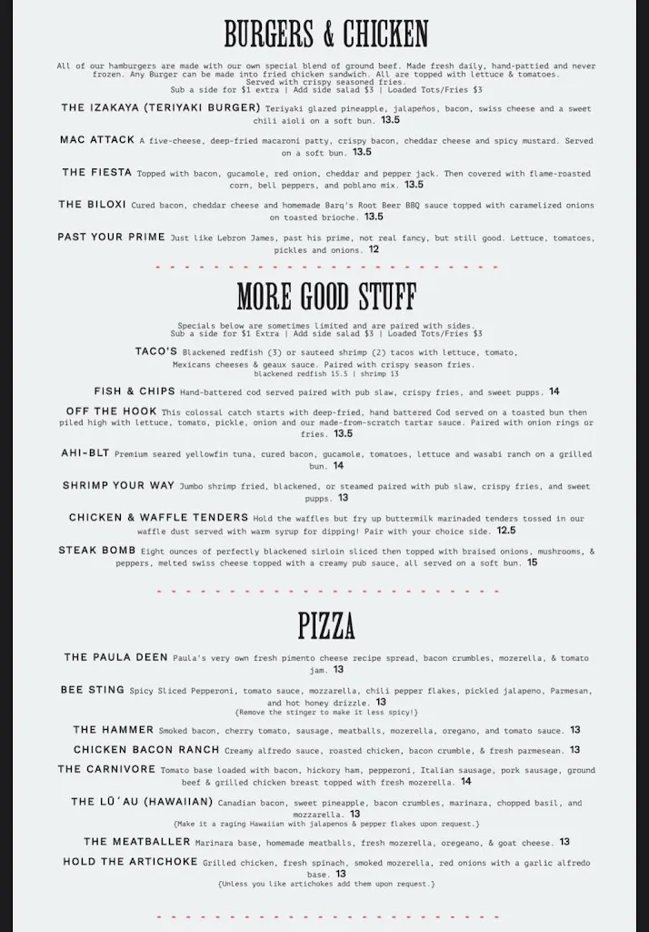 Menu_Harp & Hound Restaurant & Butchery_Ellisville, MS_image_old_3