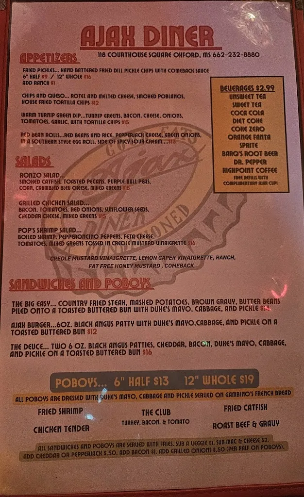 Menu_Ajax Diner_Oxford, MS_image_old_1