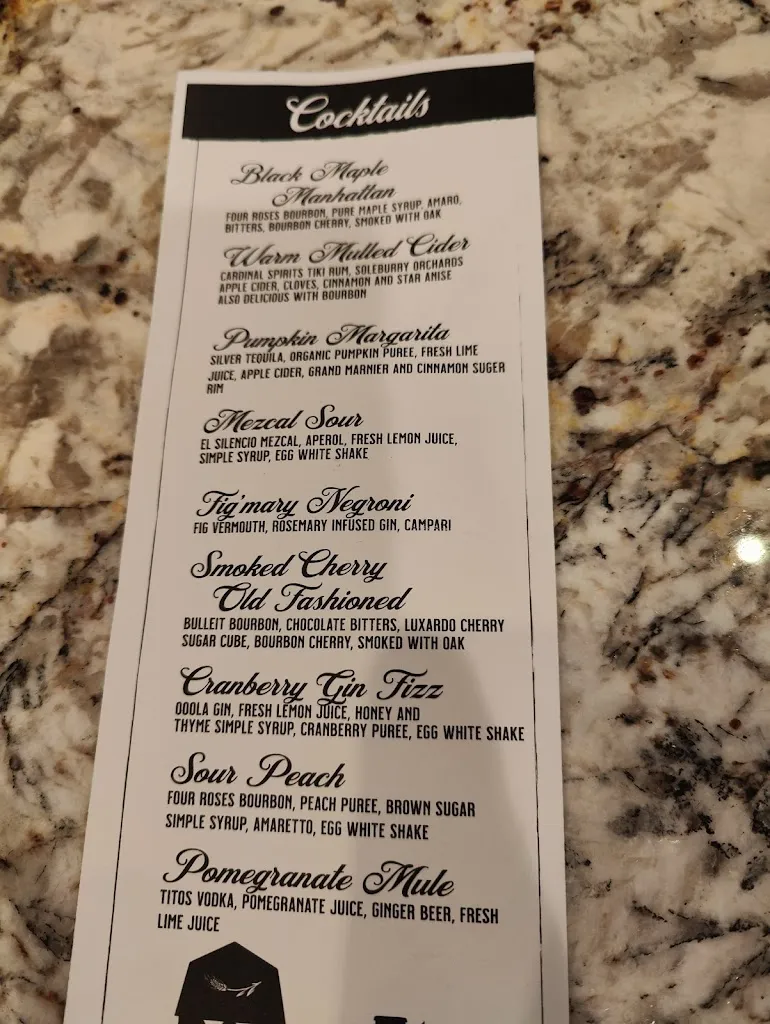 Menu_Harvest & Ale_Oakland, NJ_image_old_1