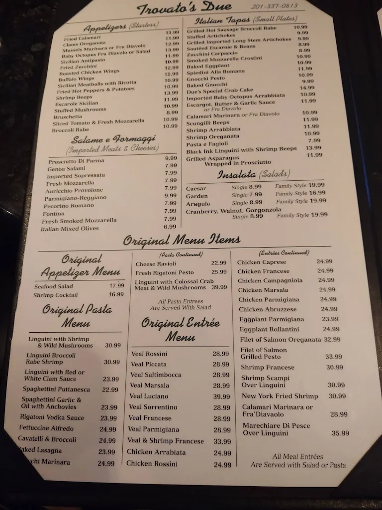 Menu_Trovato's Due'_Oakland, NJ_image_old_1