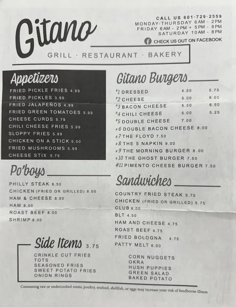 Menu_Gitano Grill_Taylorsville, MS_image_old_3