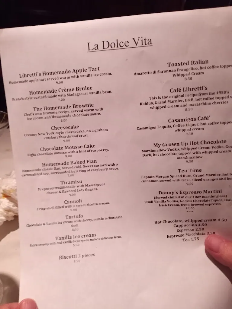 Menu_Libretti's Restaurant Est 1950_City of Orange, NJ_image_old_3