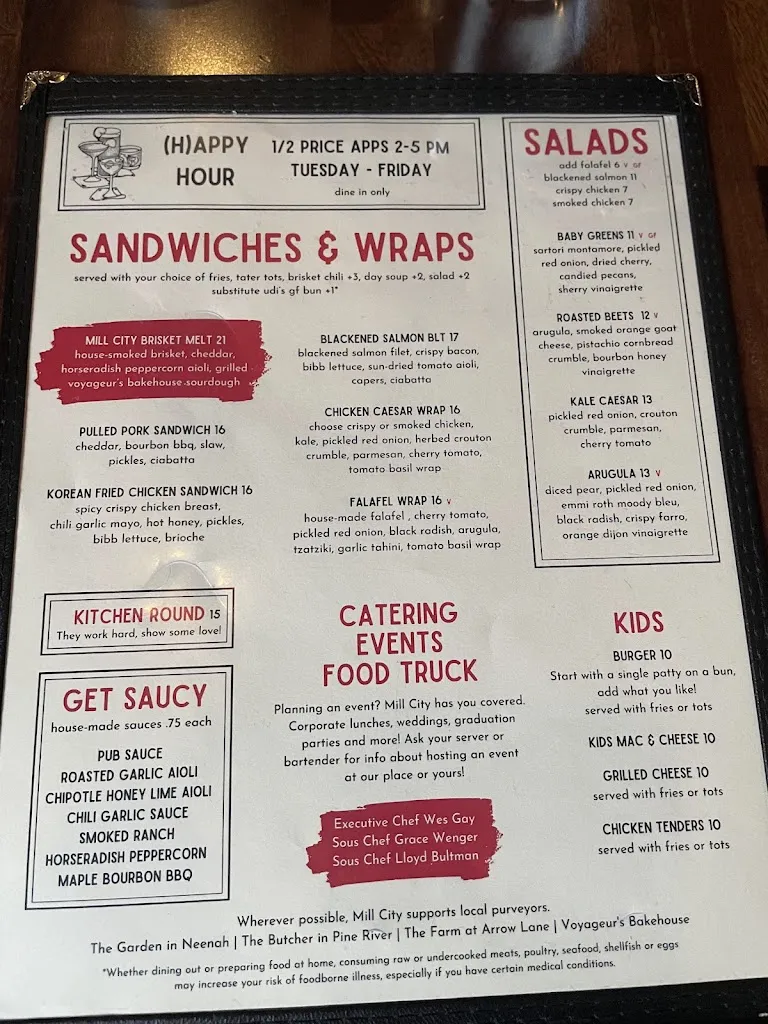 Menu_Mill City Public House_Appleton, WI_image_old_1