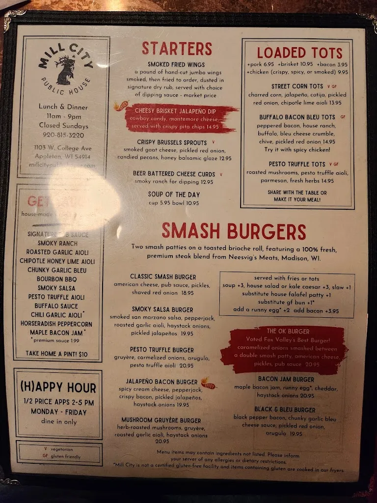 Menu_Mill City Public House_Appleton, WI_image_old_3