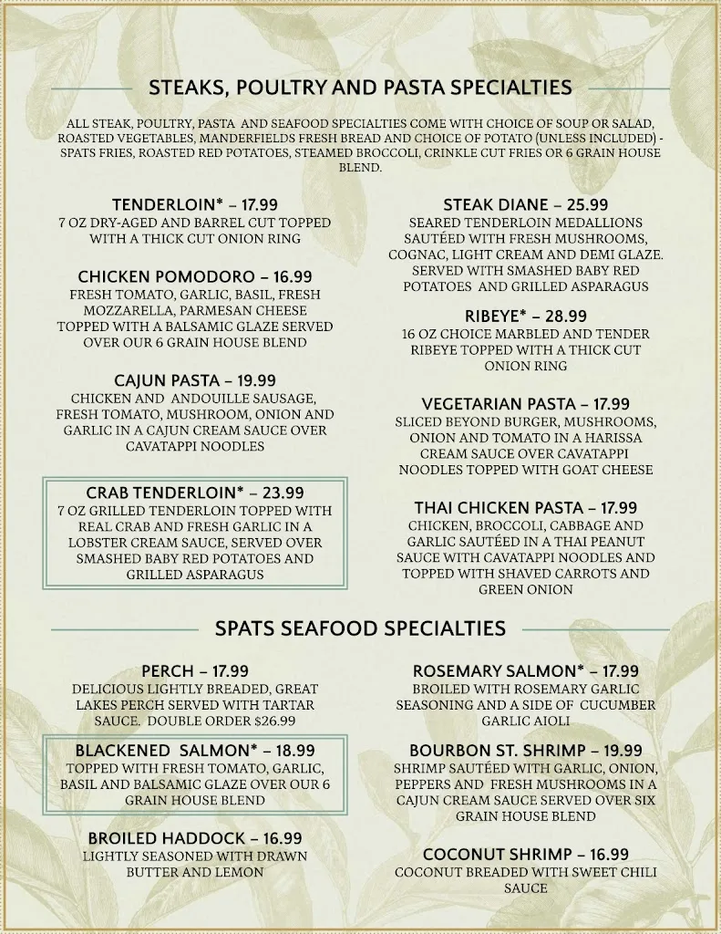 Menu_Spats_Appleton, WI_image_old_1