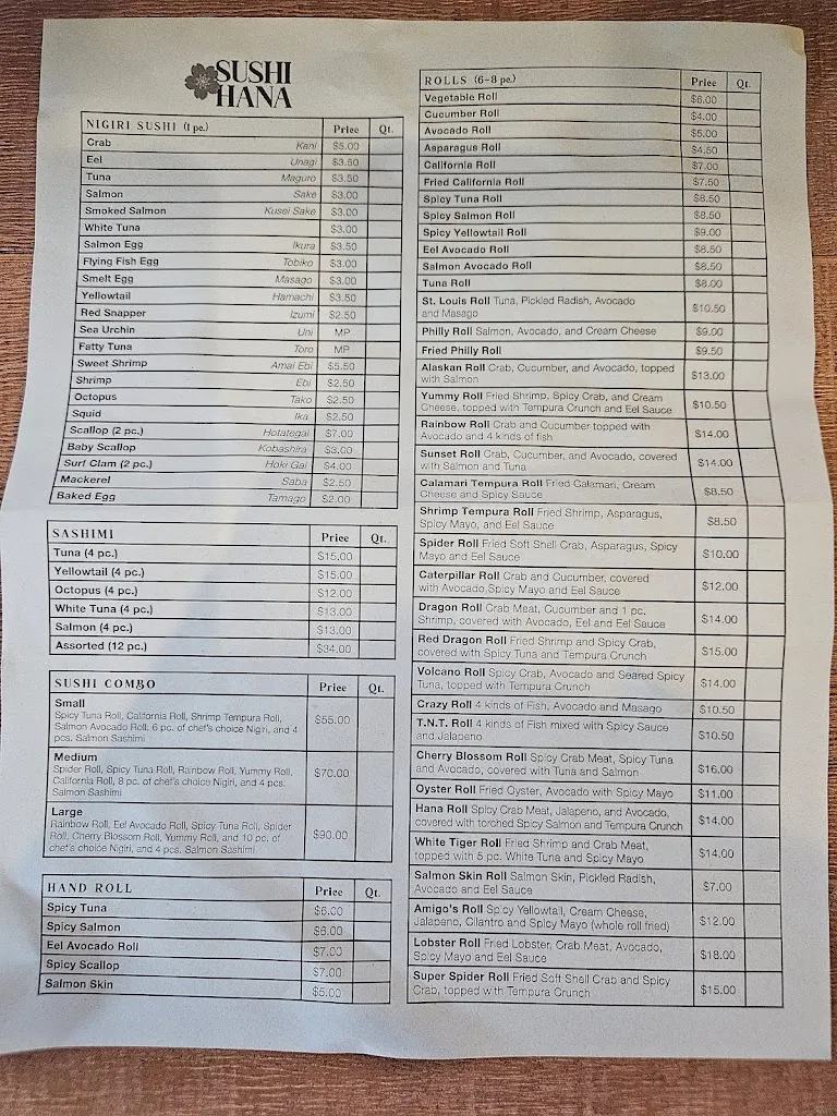 Menu_Sushi Hana_Affton, MO_image_old_1