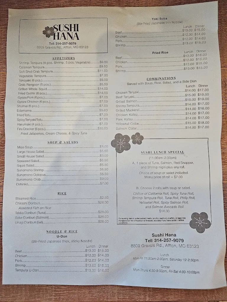 Menu_Sushi Hana_Affton, MO_image_old_3