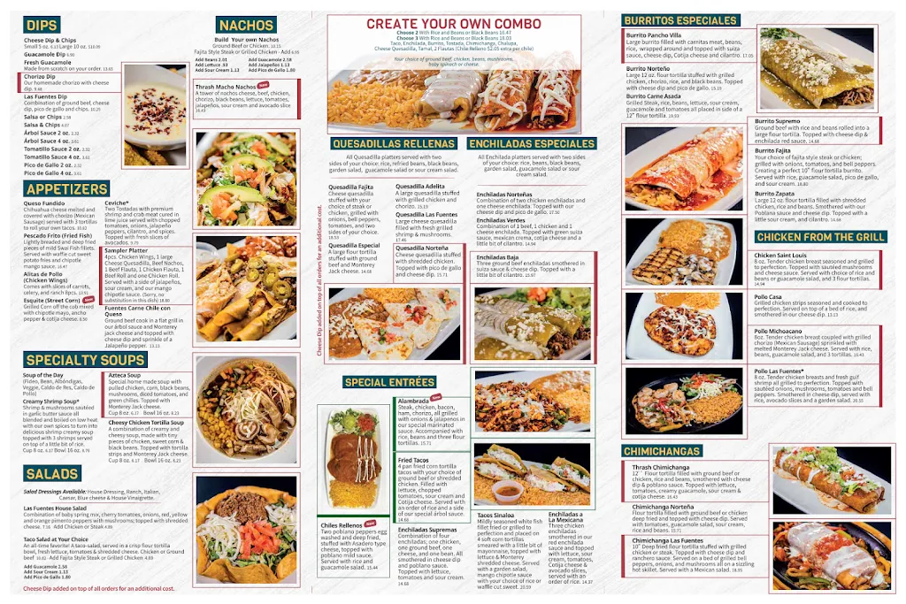 Menu_Las Fuentes Mexican Restaurant_St. Louis, MO_image_old_1