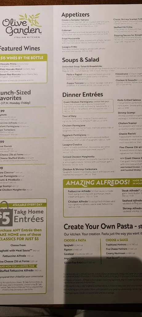 Menu_Olive Garden Italian Restaurant_Affton, MO_image_old_2