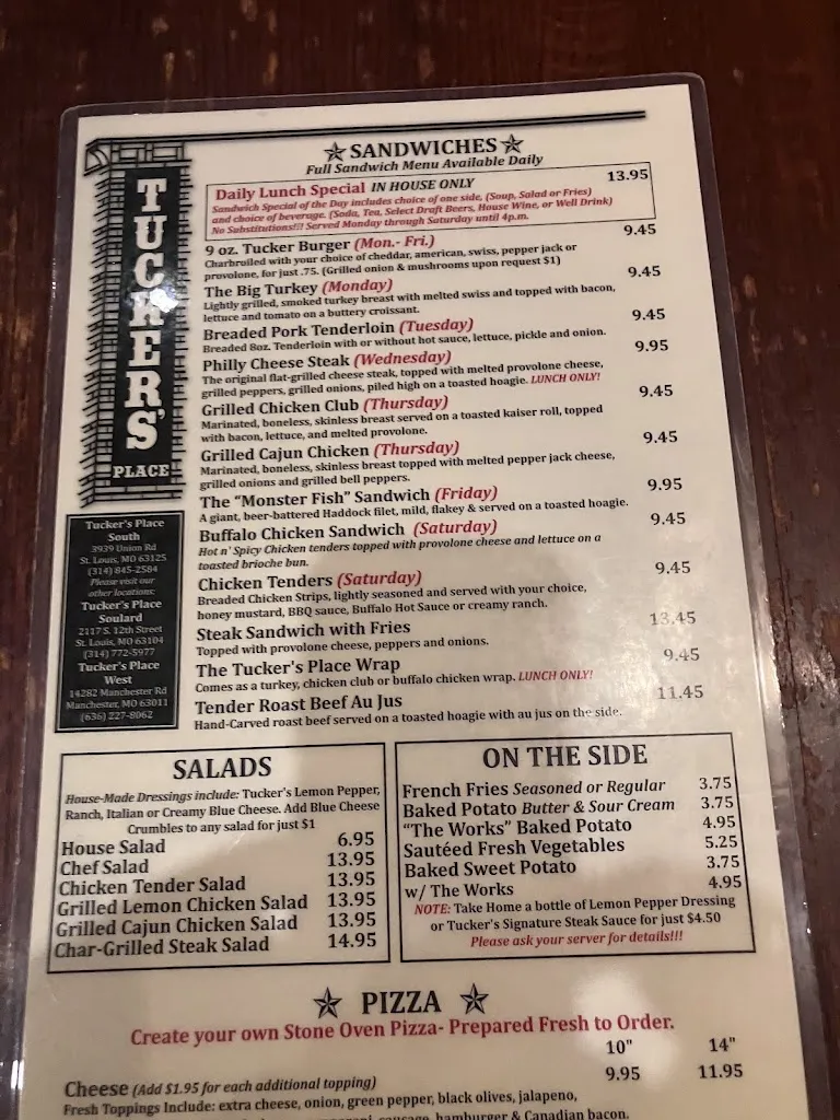 Menu_Tucker's Place_St. Louis, MO_image_old_1