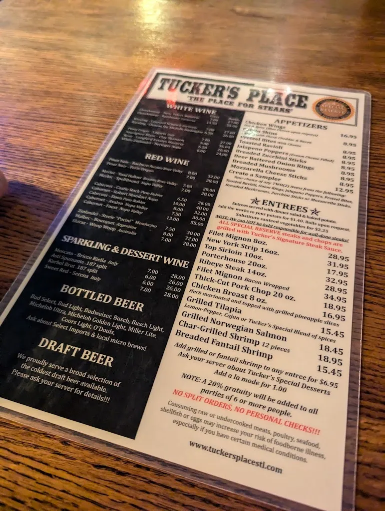 Menu_Tucker's Place_St. Louis, MO_image_old_3