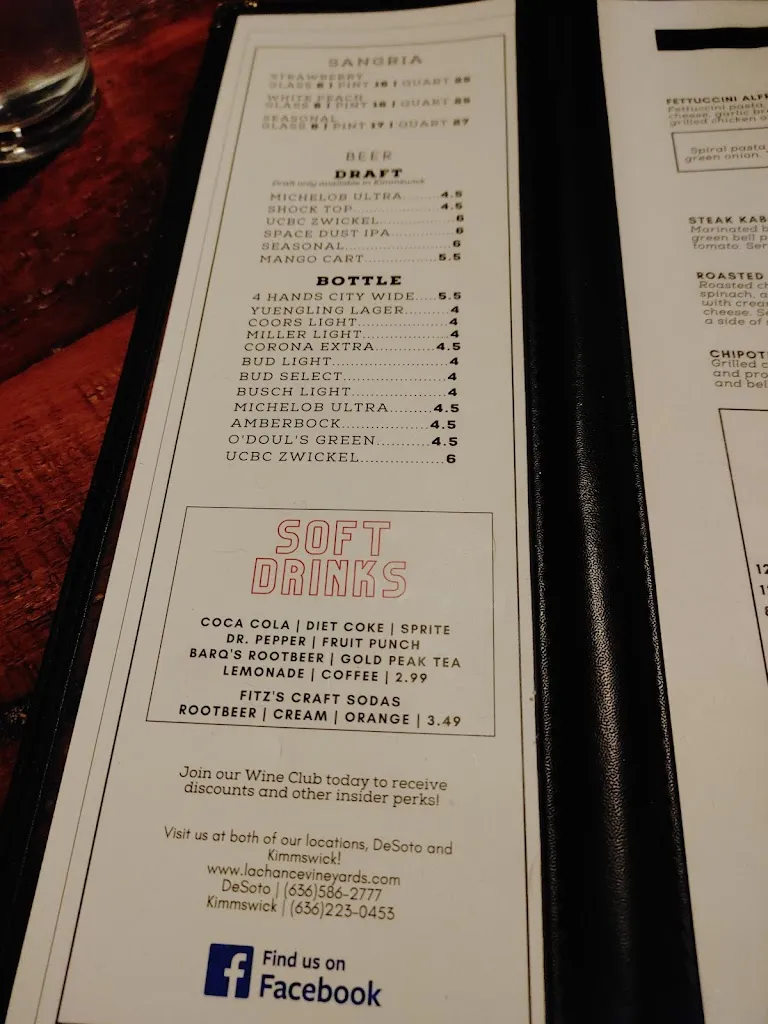 Menu_LaChance Winery & Restaurant_Kimmswick, MO_image_old_1