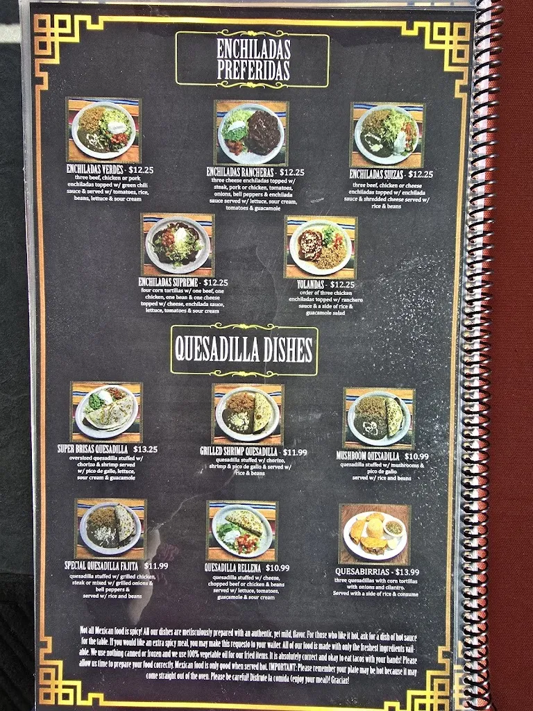 Menu_Las Brisas Authentic Mexican Restaurant_Pevely, MO_image_old_2