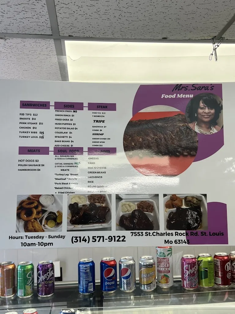 Menu_Mrs. Sarah's Kitchen Carryout and Catering_St. Louis, MO_image_old_2