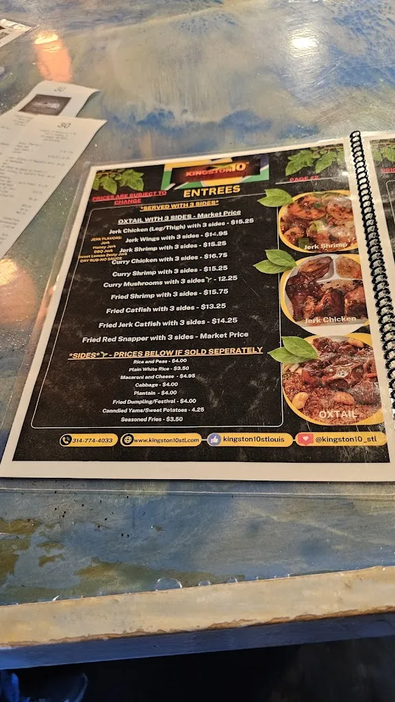 Menu_Kingston 10 Restaurant & Bar_Florissant, MO_image_old_2