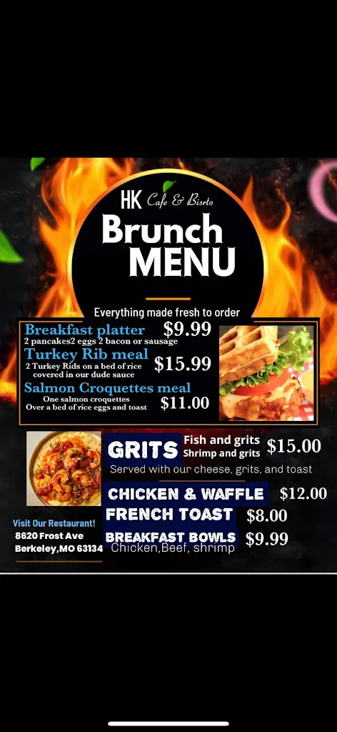 Menu_HK'S Cafe & Bistro_Berkeley, MO_image_old_1