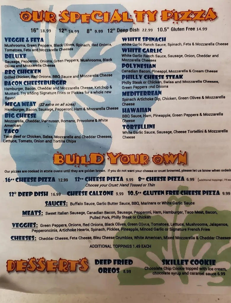 Menu_Castaways_Chillicothe, IL_image_old_3