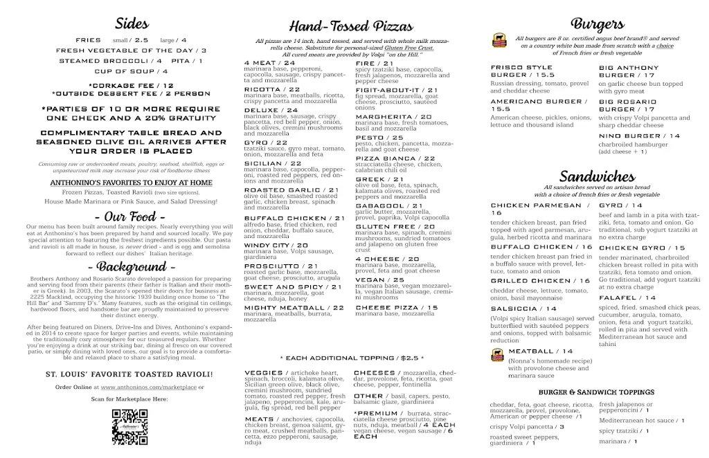 Menu_Anthonino's Taverna_St. Louis, MO_image_old_1