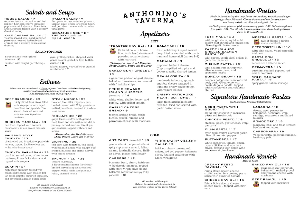 Menu_Anthonino's Taverna_St. Louis, MO_image_old_2