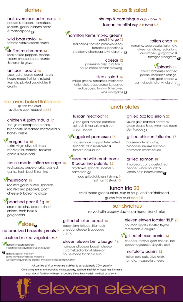 Menu_Eleven Eleven Mississippi_St. Louis, MO_image_old_2
