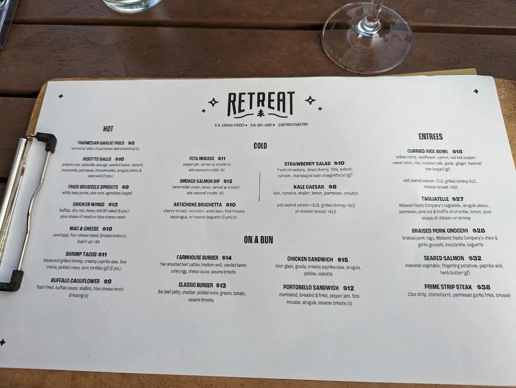 Menu_Retreat Gastropub_St. Louis, MO_image_old_2