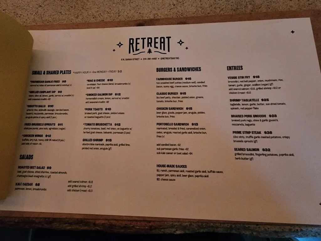 Menu_Retreat Gastropub_St. Louis, MO_image_old_3