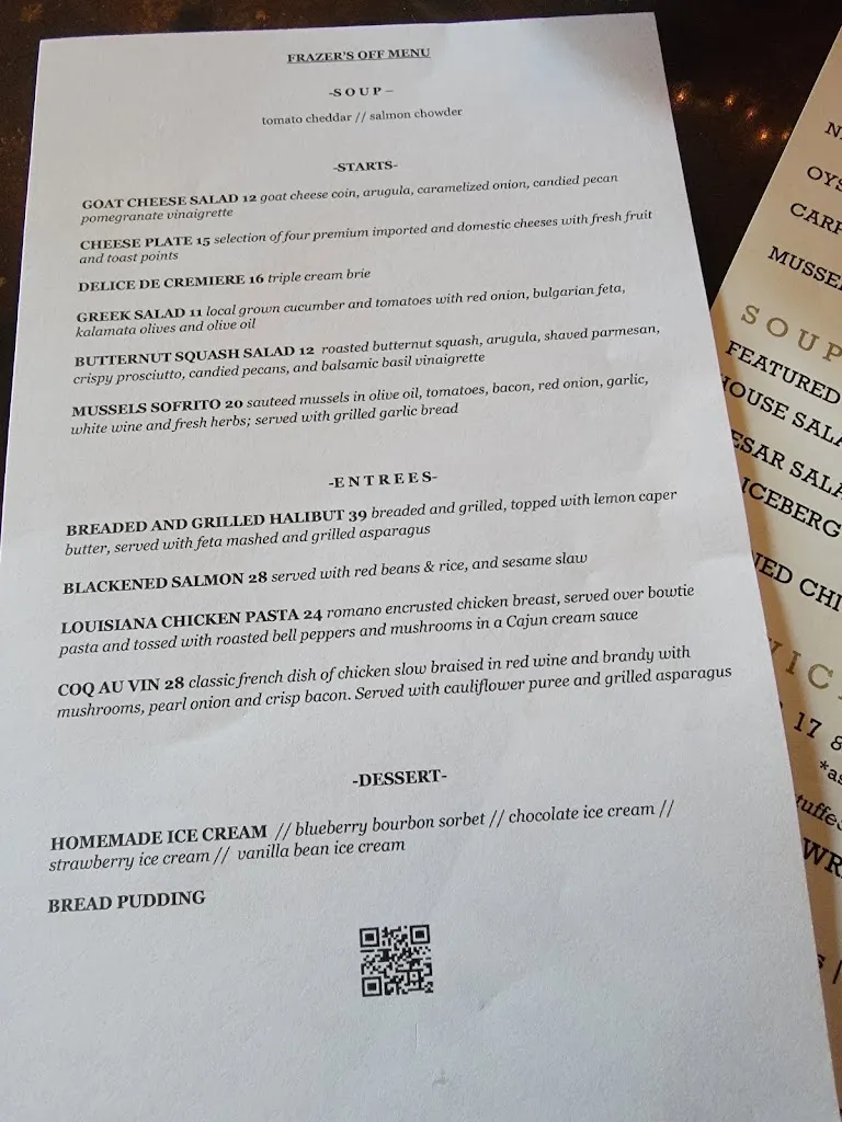 Menu_Frazer's Restaurant & Lounge_St. Louis, MO_image_old_3