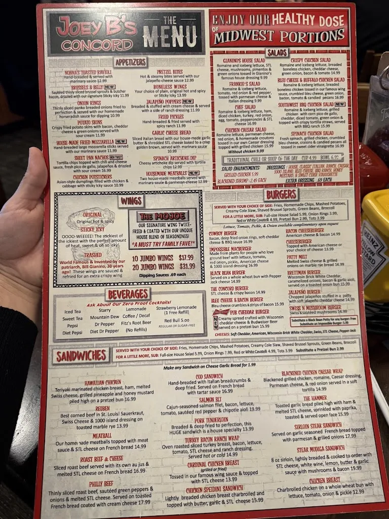 Menu_Joey B's Food & Drink Concord_St. Louis, MO_image_old_3