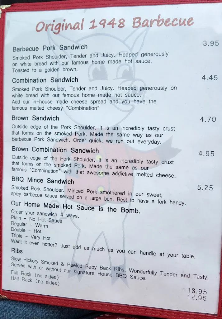 Menu_The Pig Barbeque_Fredericktown, MO_image_old_3