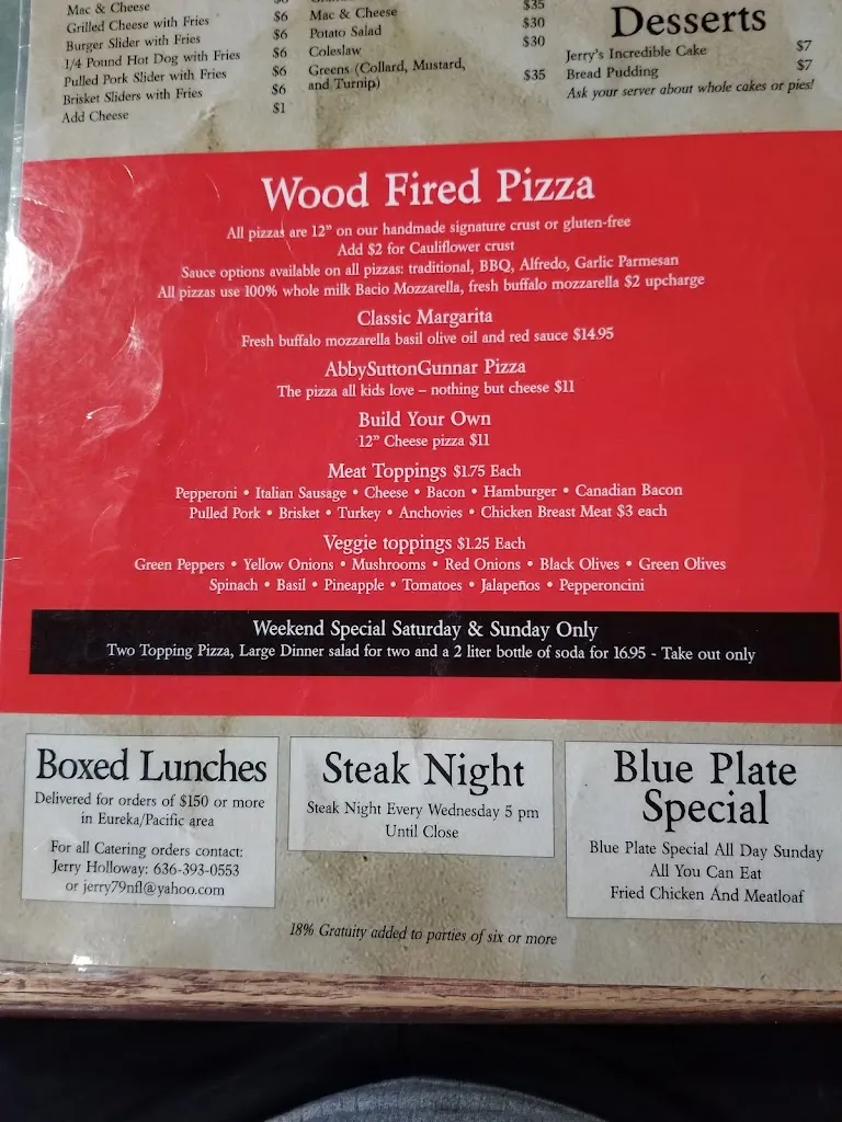 Menu_Brown Jerry's Blues, Brews & BBQ_Pacific, MO_image_old_3