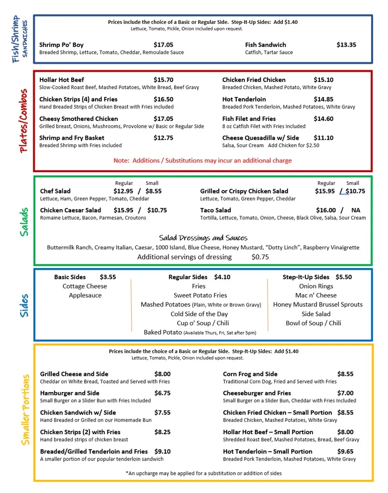 Menu_Toad Hollar Bar & Grill_Mound City, MO_image_old_1