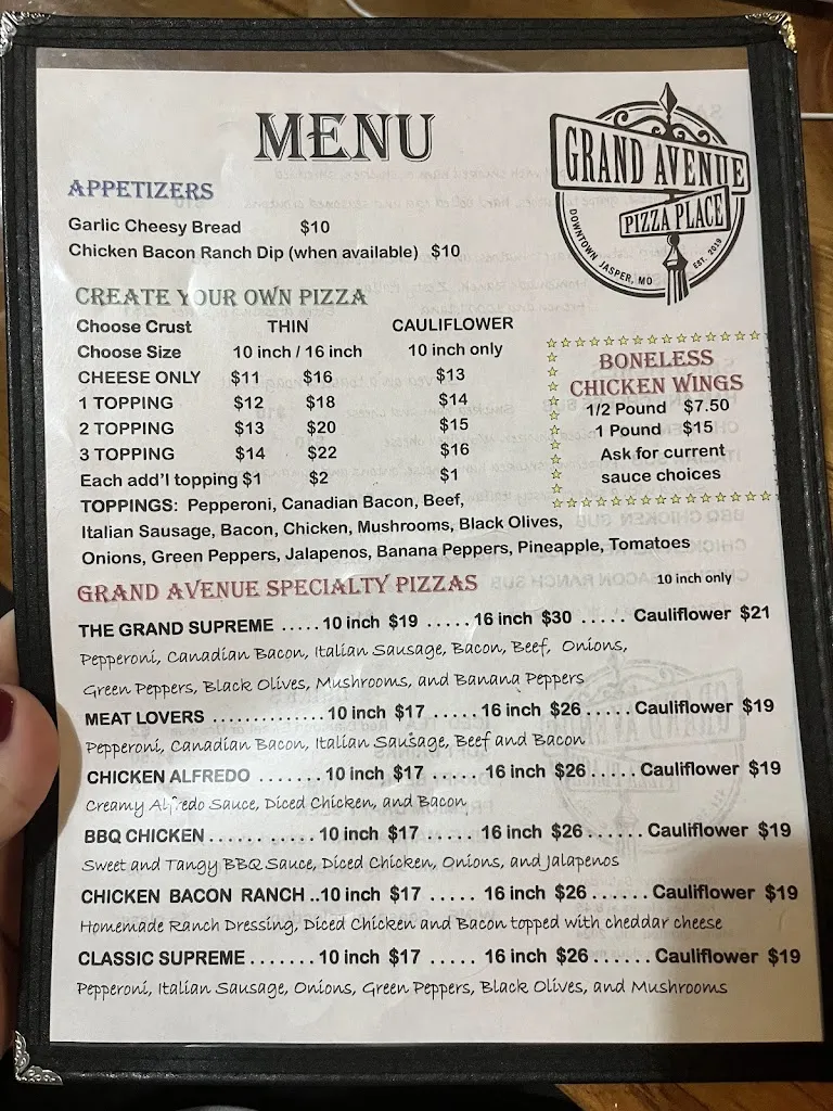 Menu_Grand Avenue Pizza_Jasper, MO_image_old_1
