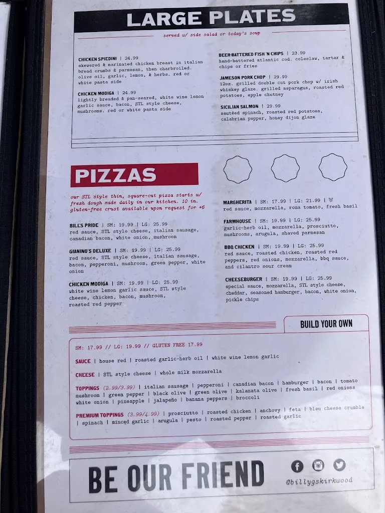 Menu_Billy G's Kirkwood_131 W Argonne Dr, Kirkwood_image_old_2